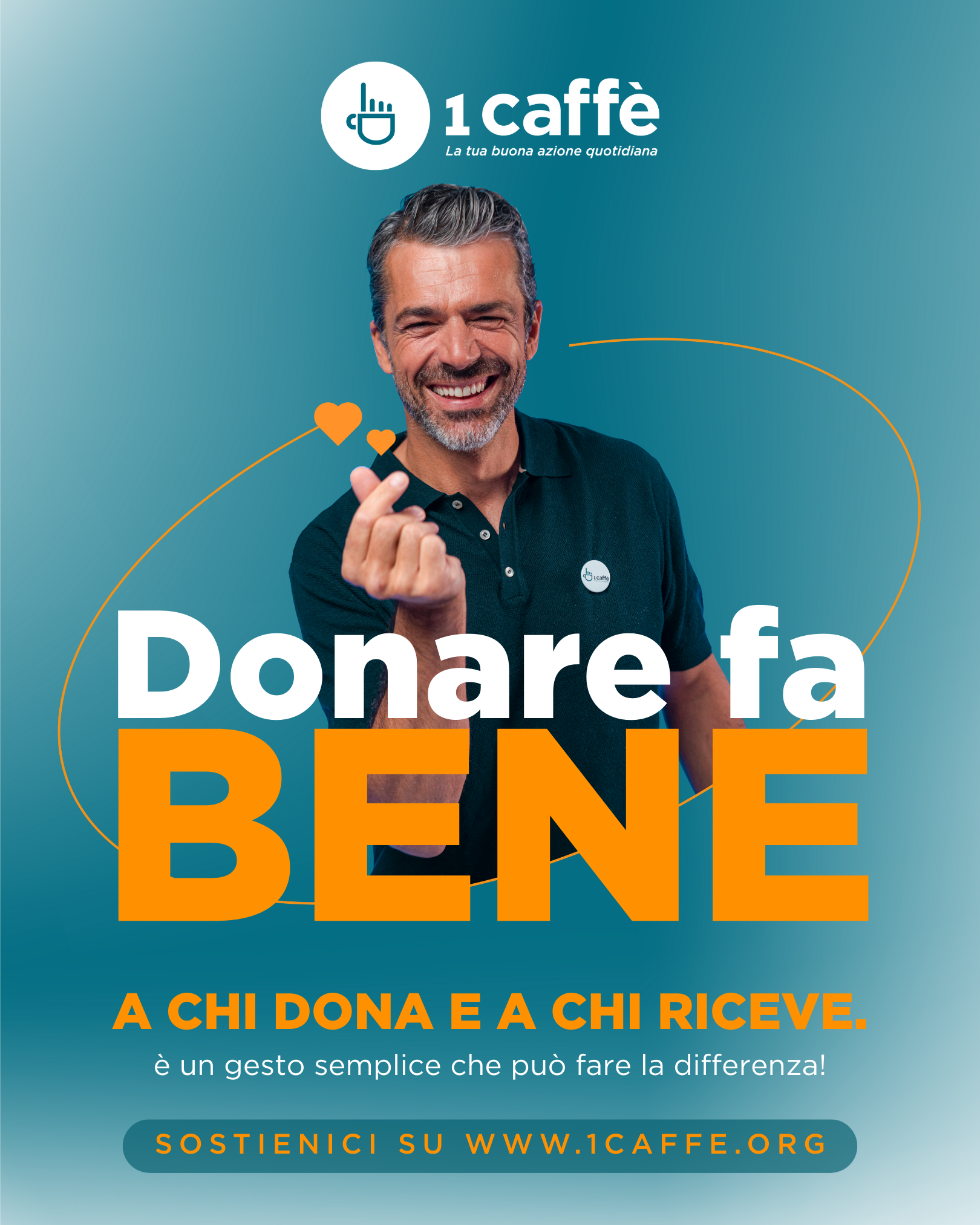Grafica Luca Argentero, vicepresidente 1 Caffè Onlus